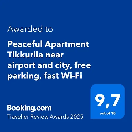 Peaceful Tikkurila Near Airport And City, Free Parking, Fast Wi-fi Apartment *